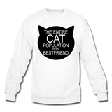 Cats - My Best Friends - Black - Crewneck Sweatshirt - white
