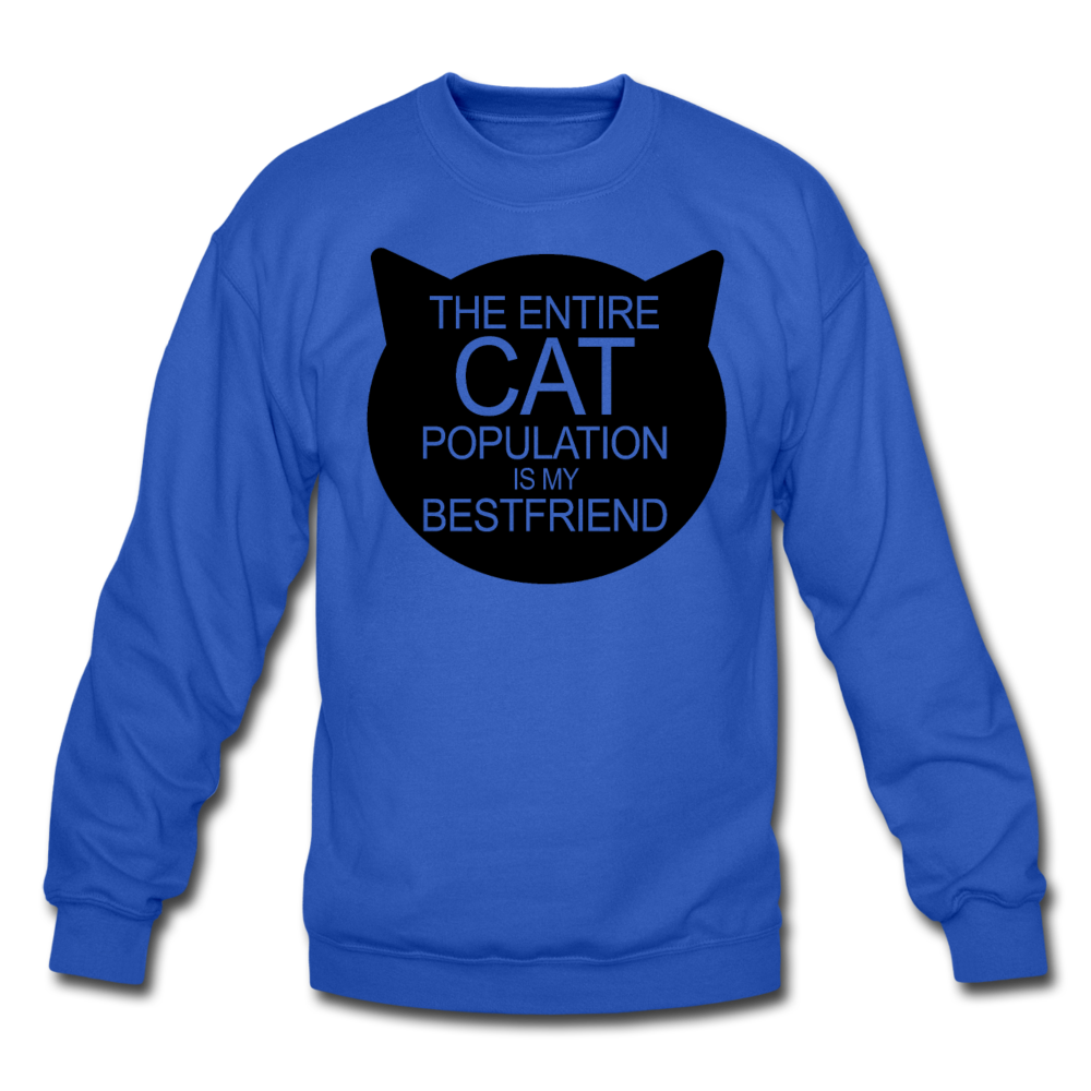 Cats - My Best Friends - Black - Crewneck Sweatshirt - royal blue