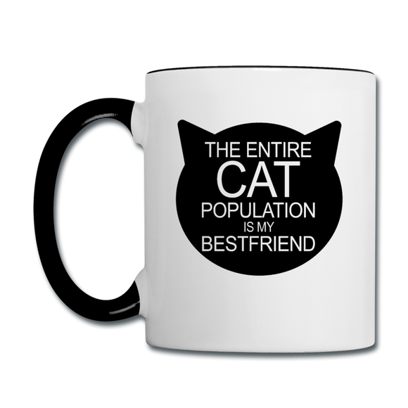 Cats - My Best Friends - Black - Contrast Coffee Mug - white/black