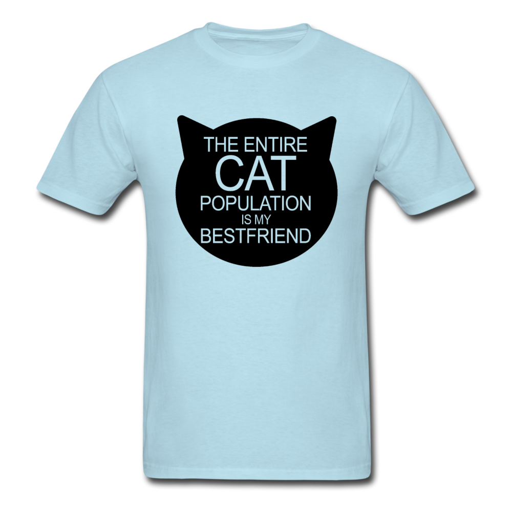 Cats - My Best Friends - Black - Unisex Classic T-Shirt - powder blue