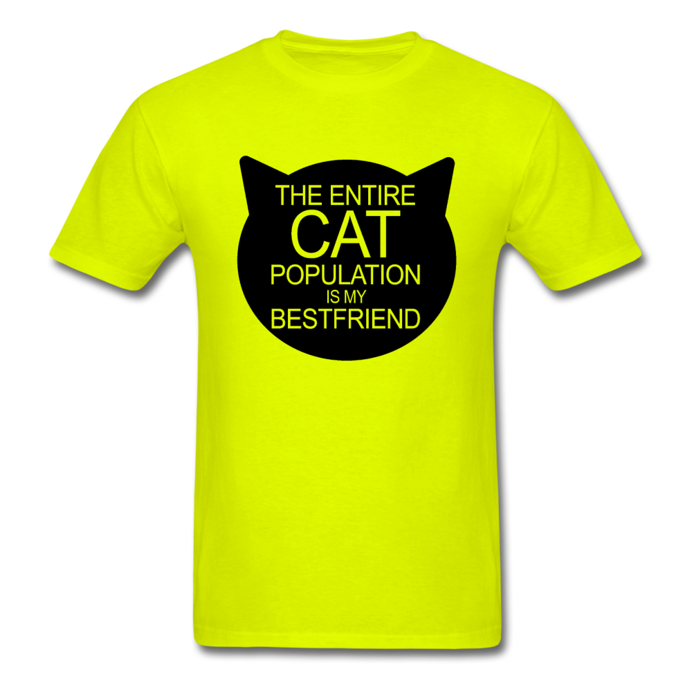 Cats - My Best Friends - Black - Unisex Classic T-Shirt - safety green