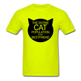 Cats - My Best Friends - Black - Unisex Classic T-Shirt - safety green