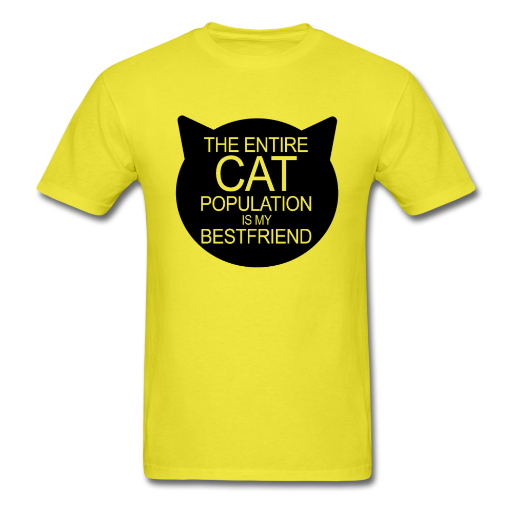 Cats - My Best Friends - Black - Unisex Classic T-Shirt - yellow