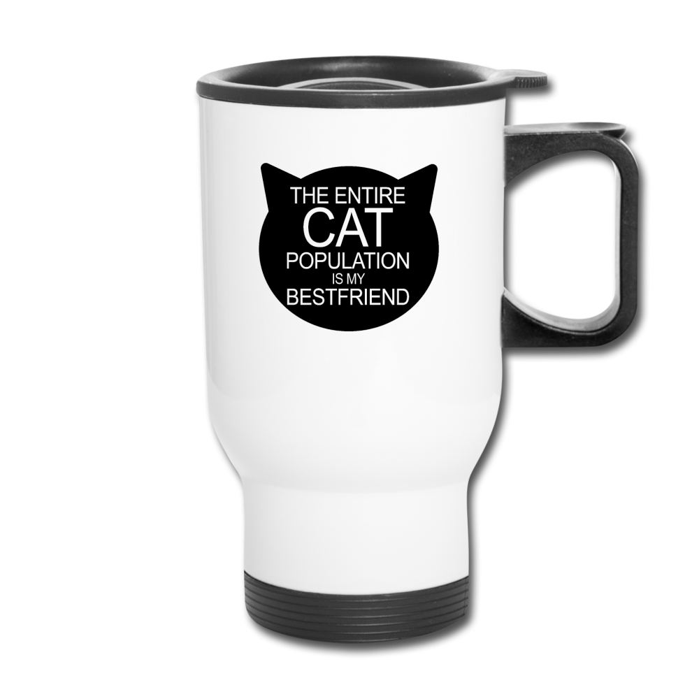 Cats - My Best Friends - Black - Travel Mug - white