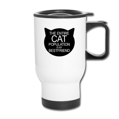 Cats - My Best Friends - Black - Travel Mug - white