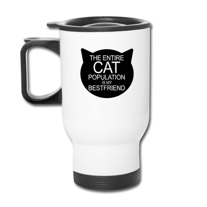 Cats - My Best Friends - Black - Travel Mug - white