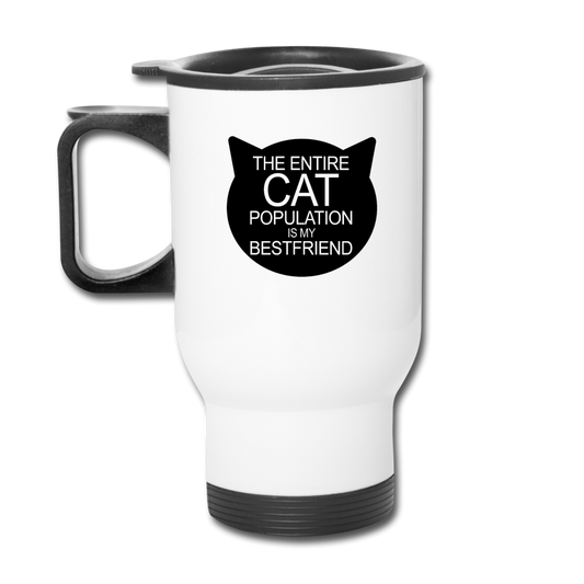 Cats - My Best Friends - Black - Travel Mug - white