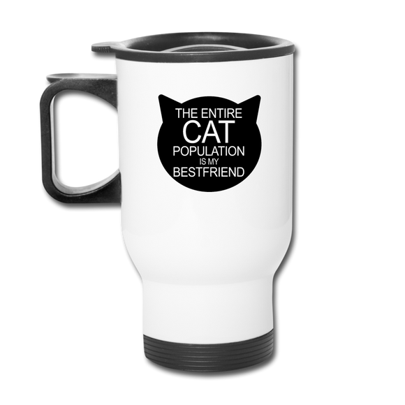 Cats - My Best Friends - Black - Travel Mug - white