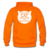 Cats - My Best Friends - White - Gildan Heavy Blend Adult Hoodie - orange