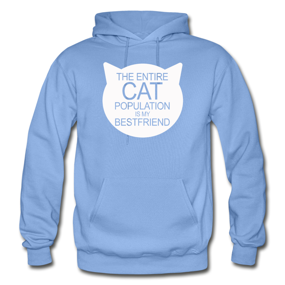 Cats - My Best Friends - White - Gildan Heavy Blend Adult Hoodie - carolina blue