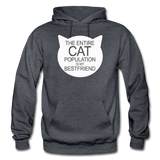 Cats - My Best Friends - White - Gildan Heavy Blend Adult Hoodie - charcoal gray