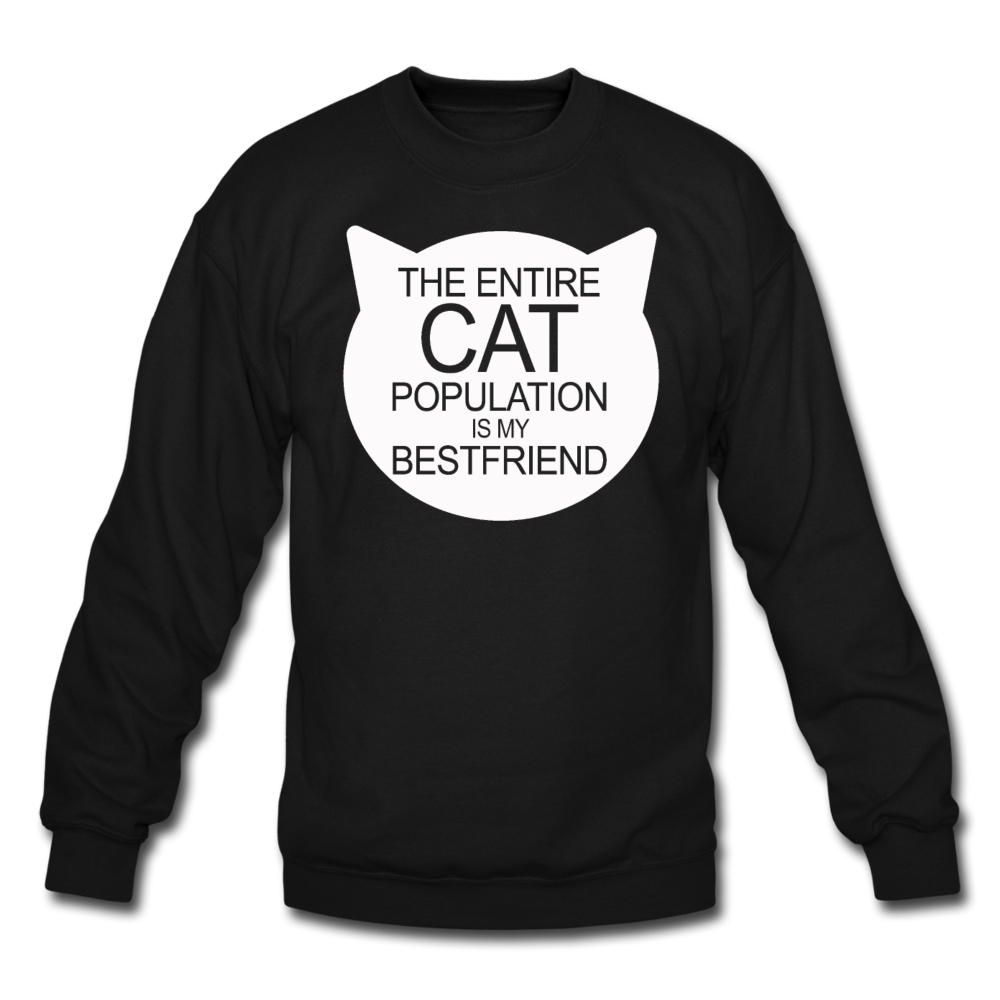 Cats - My Best Friends - White - Crewneck Sweatshirt - black