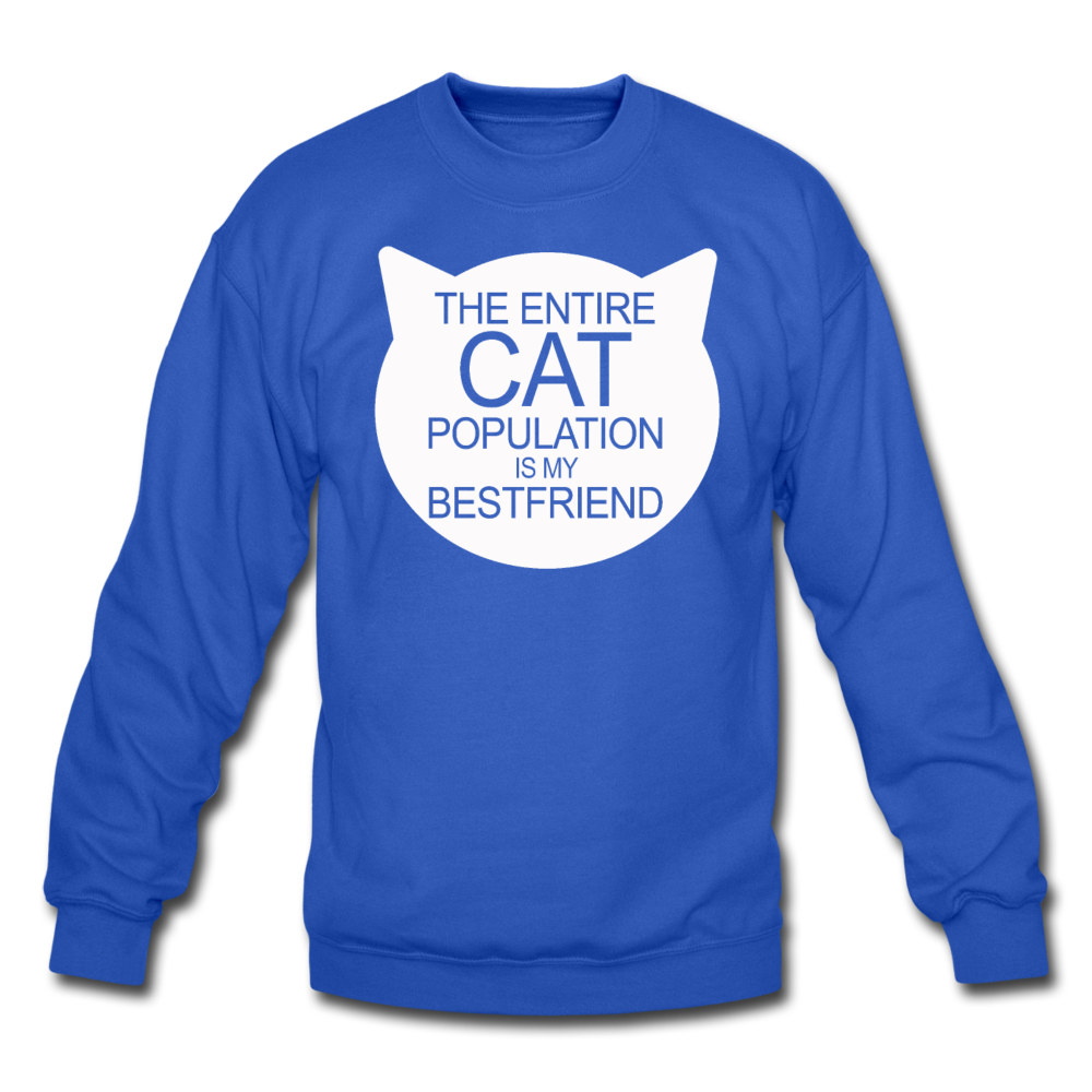 Cats - My Best Friends - White - Crewneck Sweatshirt - royal blue