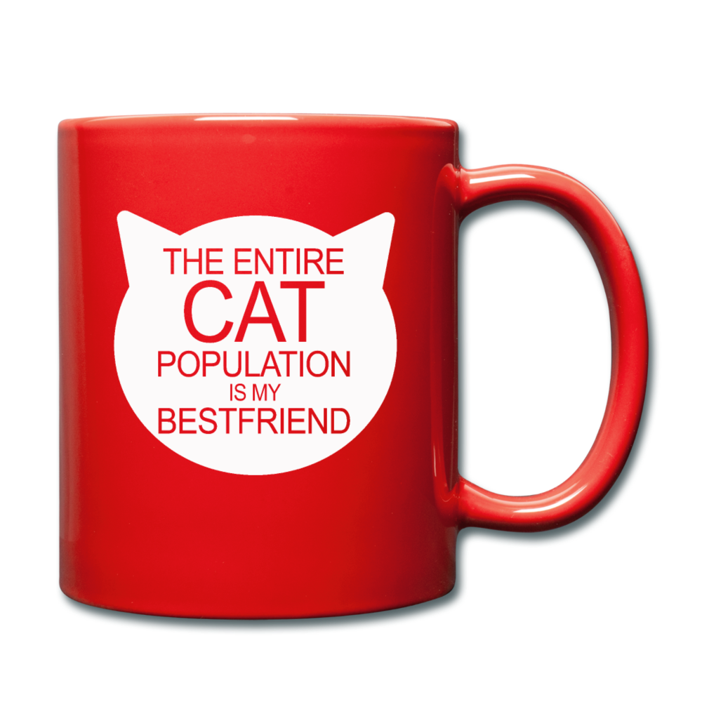 Cats - My Best Friends - White - Full Color Mug - red