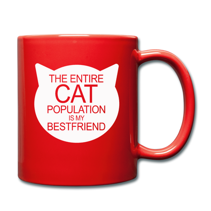 Cats - My Best Friends - White - Full Color Mug - red