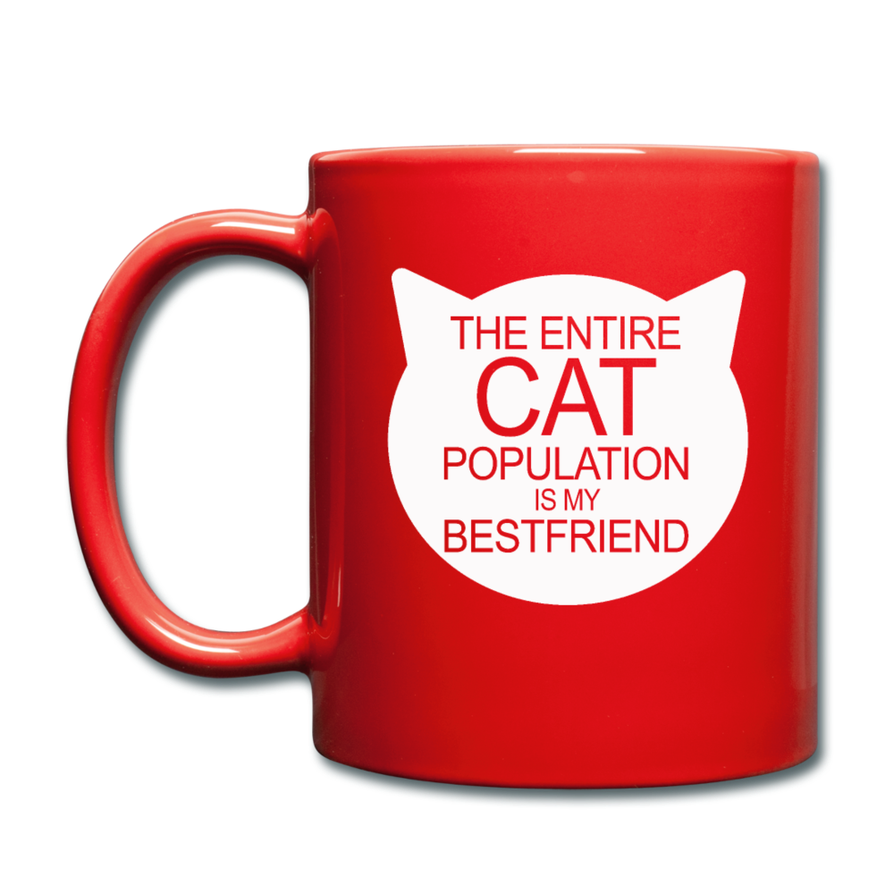 Cats - My Best Friends - White - Full Color Mug - red