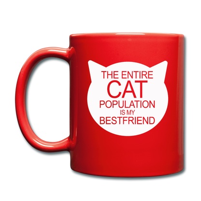 Cats - My Best Friends - White - Full Color Mug - red