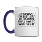 Cat - Best Seat - Black - Contrast Coffee Mug - white/cobalt blue