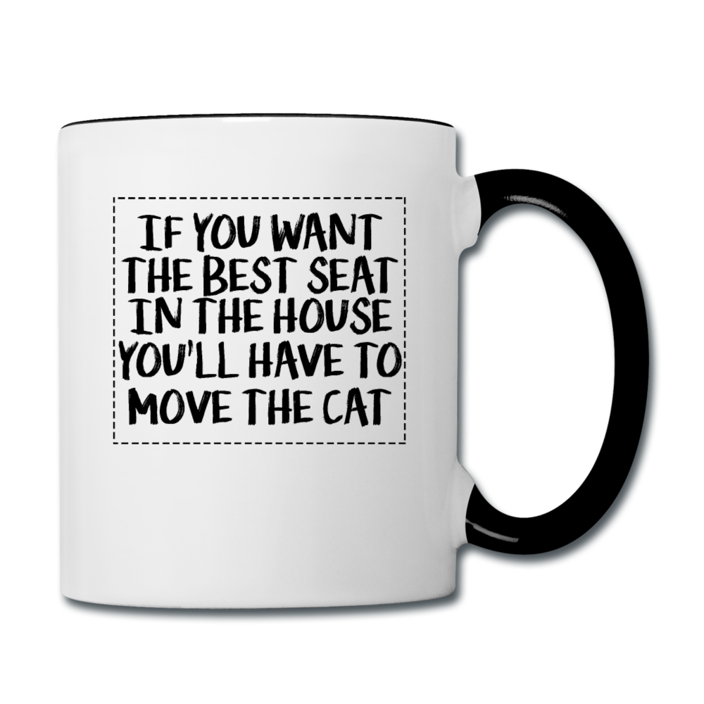 Cat - Best Seat - Black - Contrast Coffee Mug - white/black