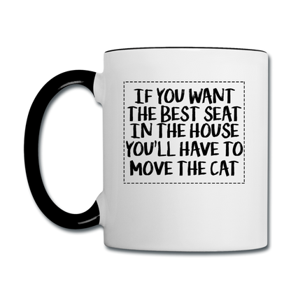 Cat - Best Seat - Black - Contrast Coffee Mug - white/black