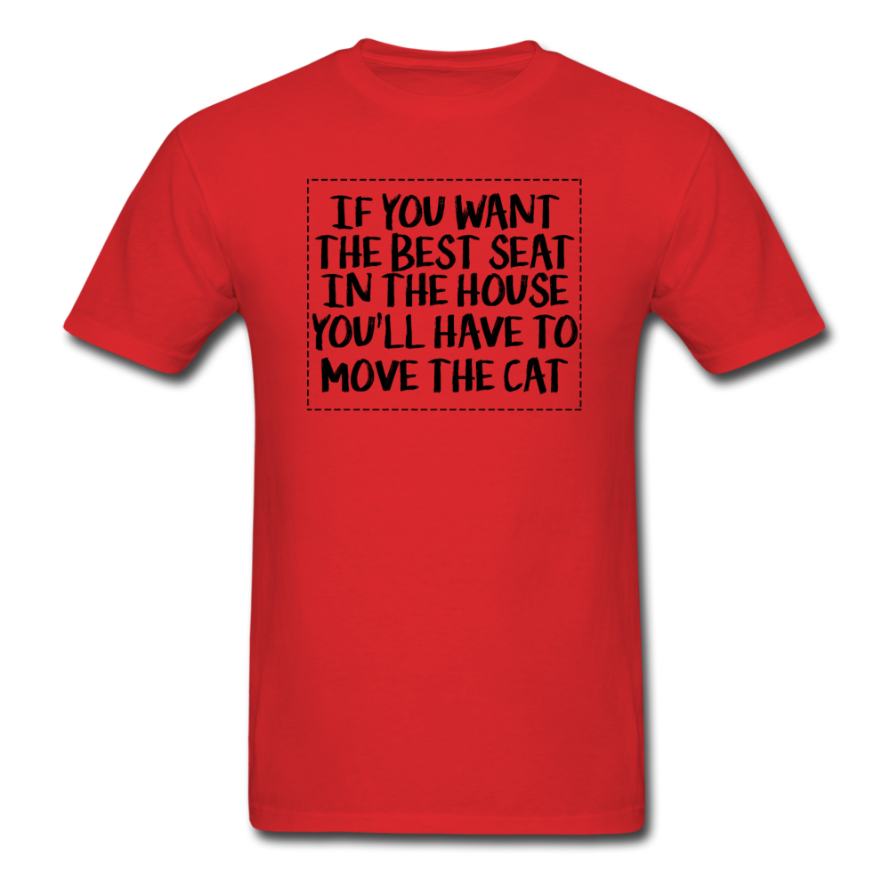 Cat - Best Seat - Black - Unisex Classic T-Shirt - red