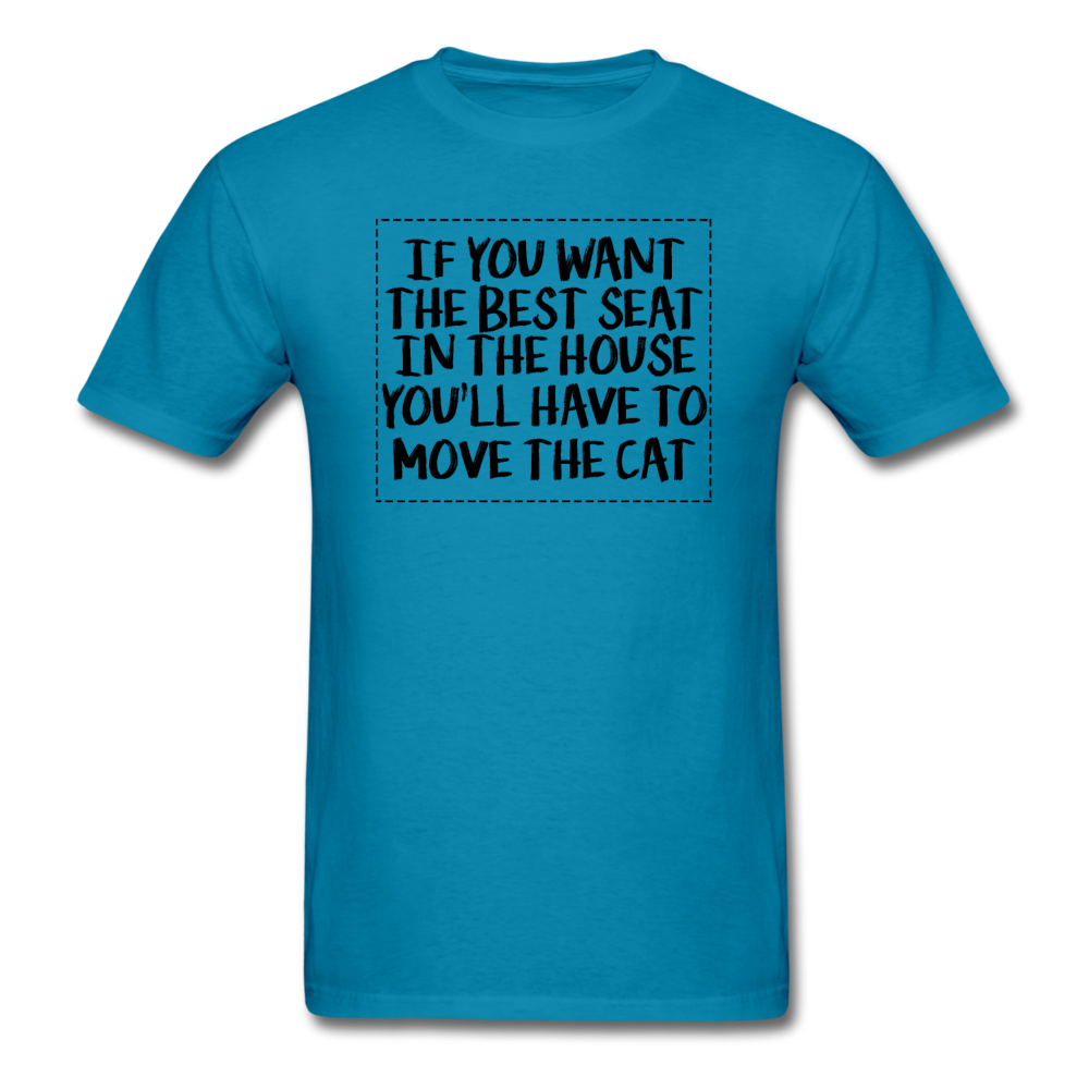 Cat - Best Seat - Black - Unisex Classic T-Shirt - turquoise