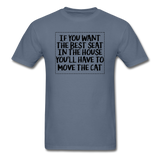 Cat - Best Seat - Black - Unisex Classic T-Shirt - denim