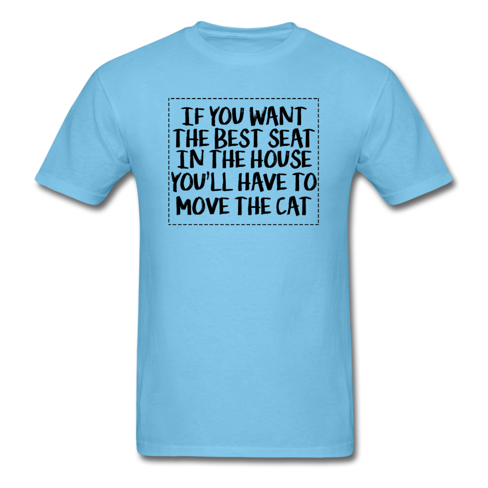 Cat - Best Seat - Black - Unisex Classic T-Shirt - aquatic blue