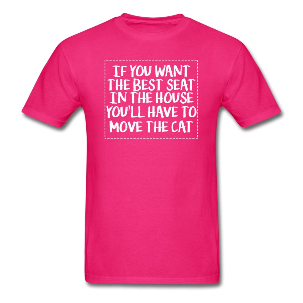 Cat - Best Seat - White - Unisex Classic T-Shirt - fuchsia