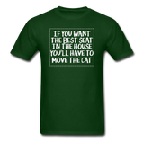 Cat - Best Seat - White - Unisex Classic T-Shirt - forest green