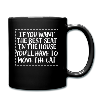 Cat - Best Seat - White - Full Color Mug - black