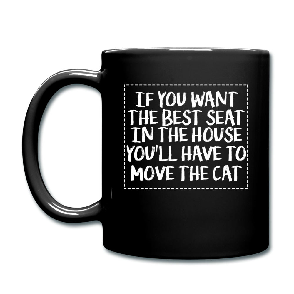 Cat - Best Seat - White - Full Color Mug - black