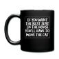 Cat - Best Seat - White - Full Color Mug - black