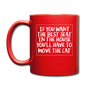 Cat - Best Seat - White - Full Color Mug - red