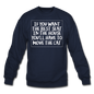 Cat - Best Seat - White - Crewneck Sweatshirt - navy