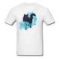 Black Cat & Blue - Unisex Classic T-Shirt - white