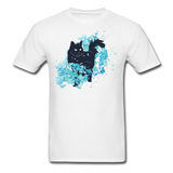 Black Cat & Blue - Unisex Classic T-Shirt - white