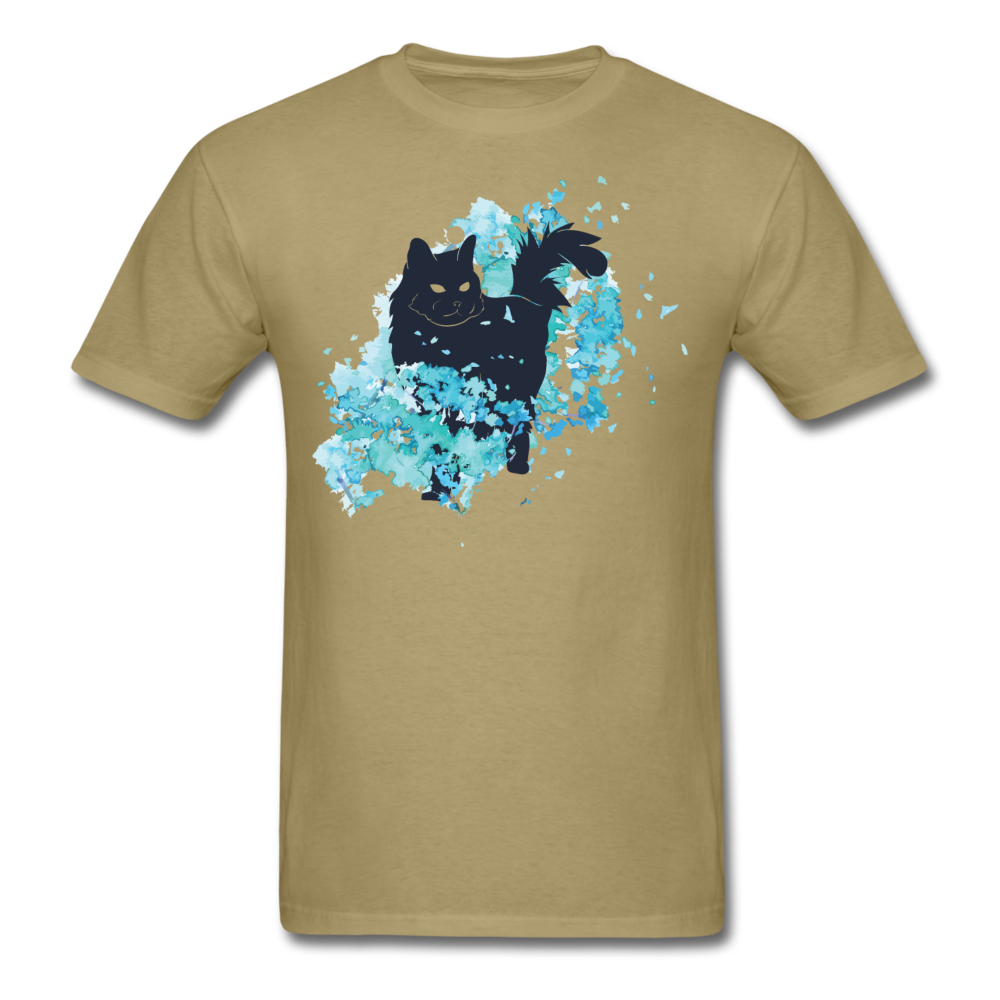 Black Cat & Blue - Unisex Classic T-Shirt - khaki