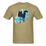 Black Cat & Blue - Unisex Classic T-Shirt - khaki