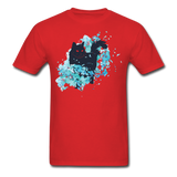 Black Cat & Blue - Unisex Classic T-Shirt - red