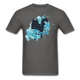 Black Cat & Blue - Unisex Classic T-Shirt - charcoal