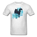 Black Cat & Blue - Unisex Classic T-Shirt - light heather gray