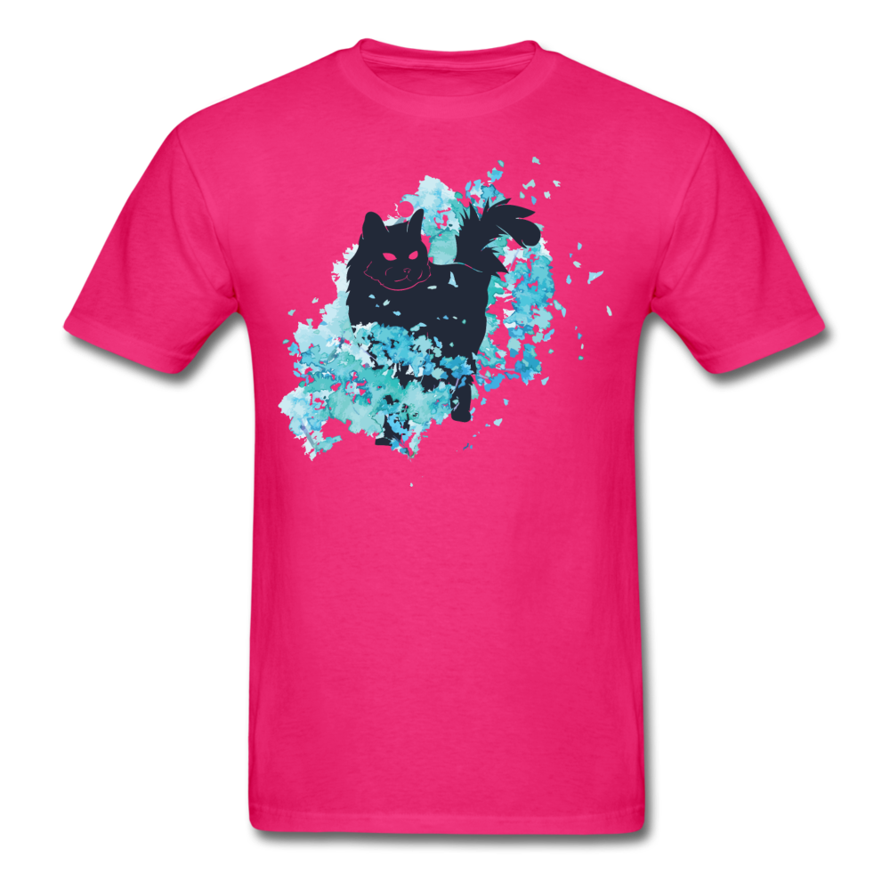 Black Cat & Blue - Unisex Classic T-Shirt - fuchsia