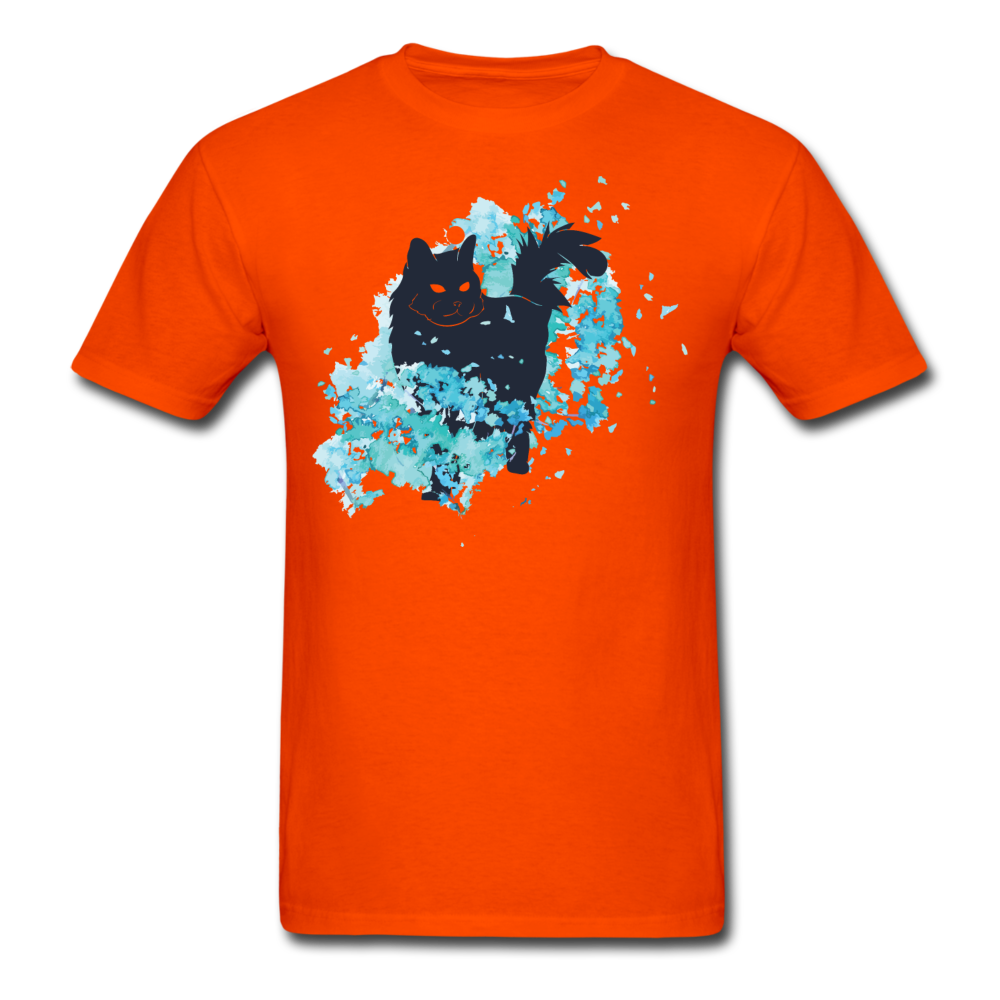 Black Cat & Blue - Unisex Classic T-Shirt - orange