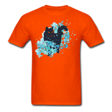 Black Cat & Blue - Unisex Classic T-Shirt - orange