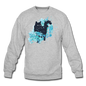 Black Cat & Blue - Crewneck Sweatshirt - heather gray