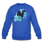 Black Cat & Blue - Crewneck Sweatshirt - royal blue