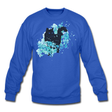 Black Cat & Blue - Crewneck Sweatshirt - royal blue