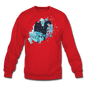 Black Cat & Blue - Crewneck Sweatshirt - red