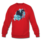 Black Cat & Blue - Crewneck Sweatshirt - red